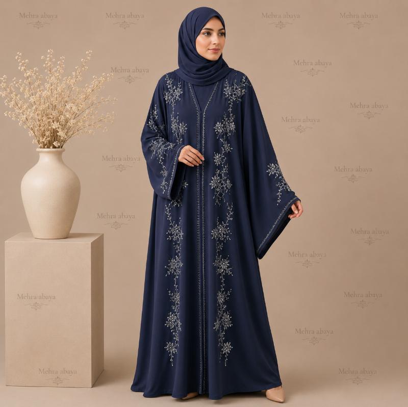 Full Stone Work Abaya image 3
